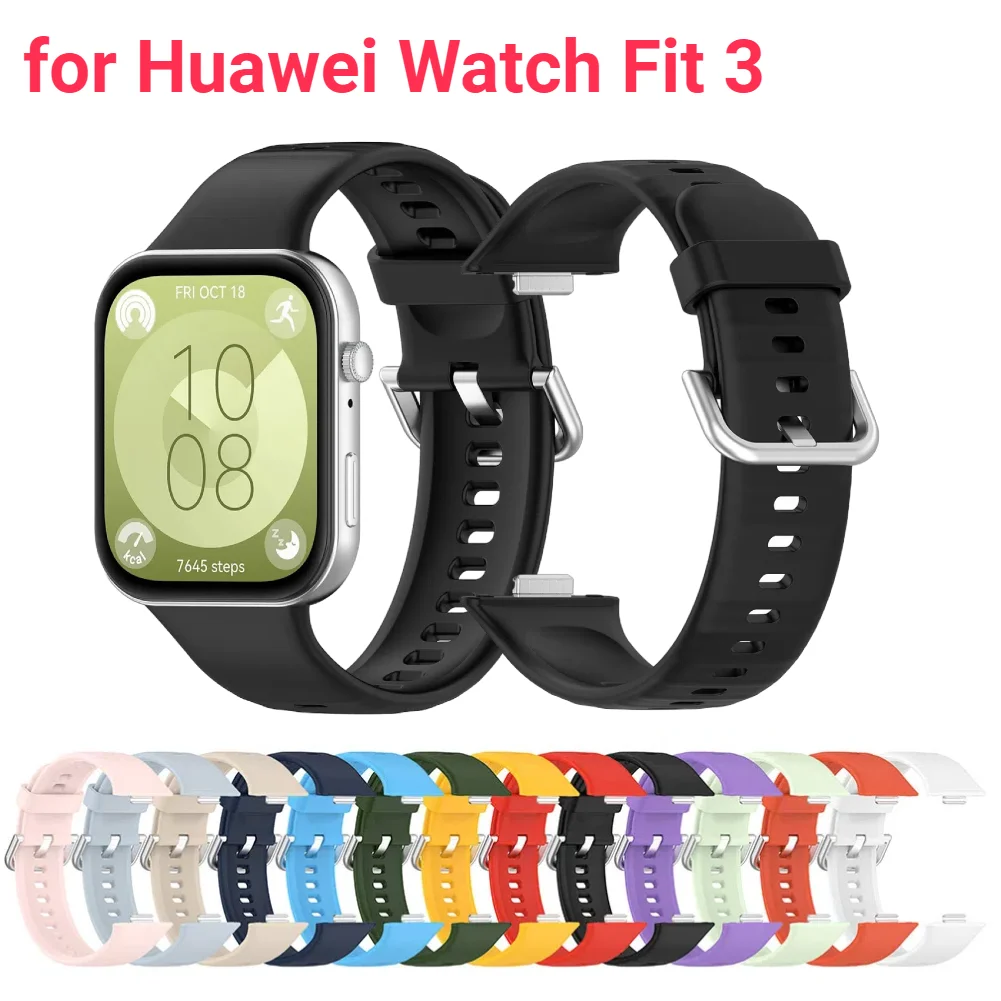 Silicone Strap Waterproof Sport Wrist Band Bracelet Strap Band Bracelet Replacement Wristband for Huawei Watch Fit 3 Smart Watch
Silicone Strap Waterproof Sport Wrist Band Bracelet Strap Band Bracelet Replacement Wristband for Huawei Watch Fit 3 Smart Watch