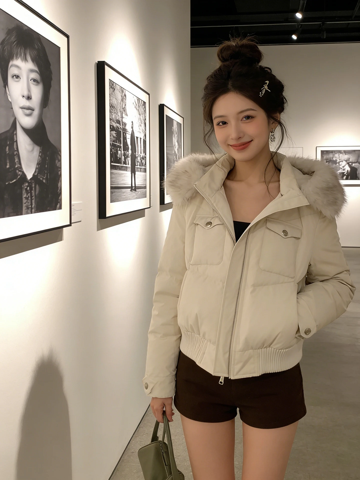 Корейская утепленная куртка с капюшоном для женщин, хлопковая стеганая куртка с меховым воротником, повседневная приталенная осенне-зимняя верхняя одежда
Корейская утепленная куртка с капюшоном для женщин, хлопковая стеганая куртка с меховым воротником, повседневная приталенная осенне-зимняя верхняя одежда