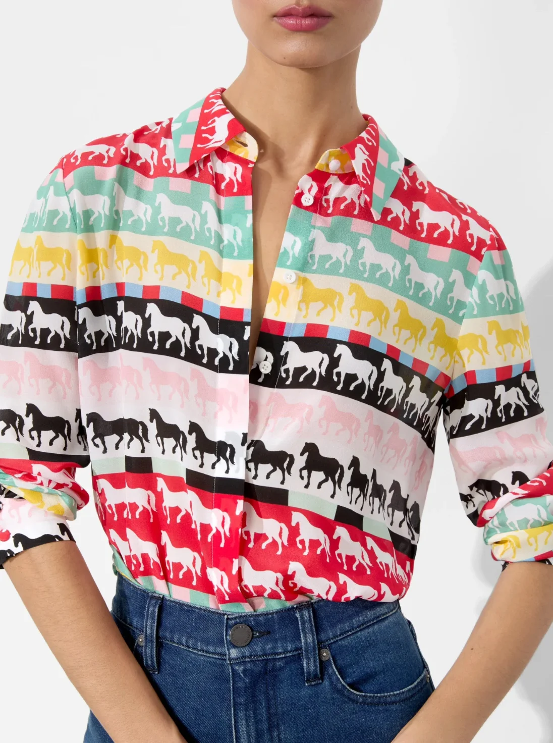 Women Animal Print 100% Silk Shirt Polo Collar Long Sleeve Single Breasted Fashion Ladies Blouse Top
Women Animal Print 100% Silk Shirt Polo Collar Long Sleeve Single Breasted Fashion Ladies Blouse Top