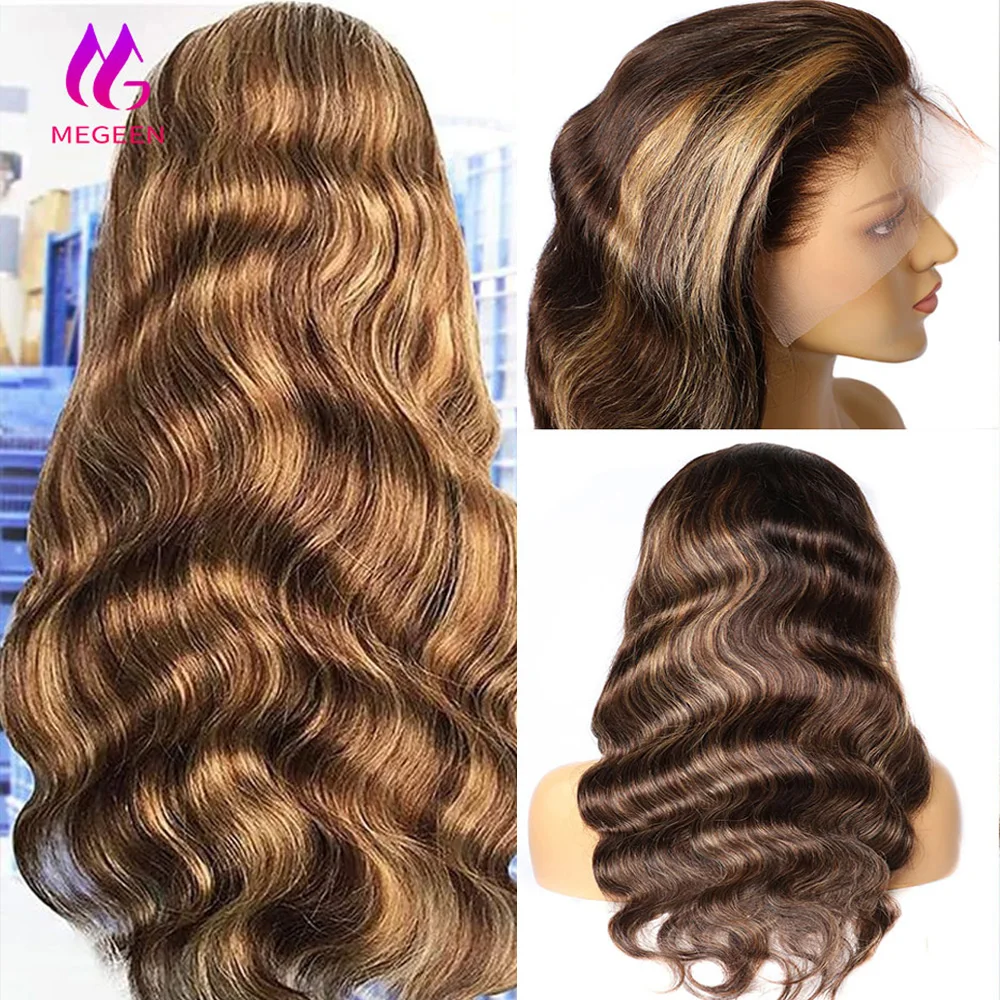 Megeen Body Wave Highlight P4/27 Colored 13X4 Lace Frontal Wigs 100% Human Hair Pre Plucked Honey Blonde 13x4 Lace Front Wigs
Megeen Body Wave Highlight P4/27 Colored 13X4 Lace Frontal Wigs 100% Human Hair Pre Plucked Honey Blonde 13x4 Lace Front Wigs