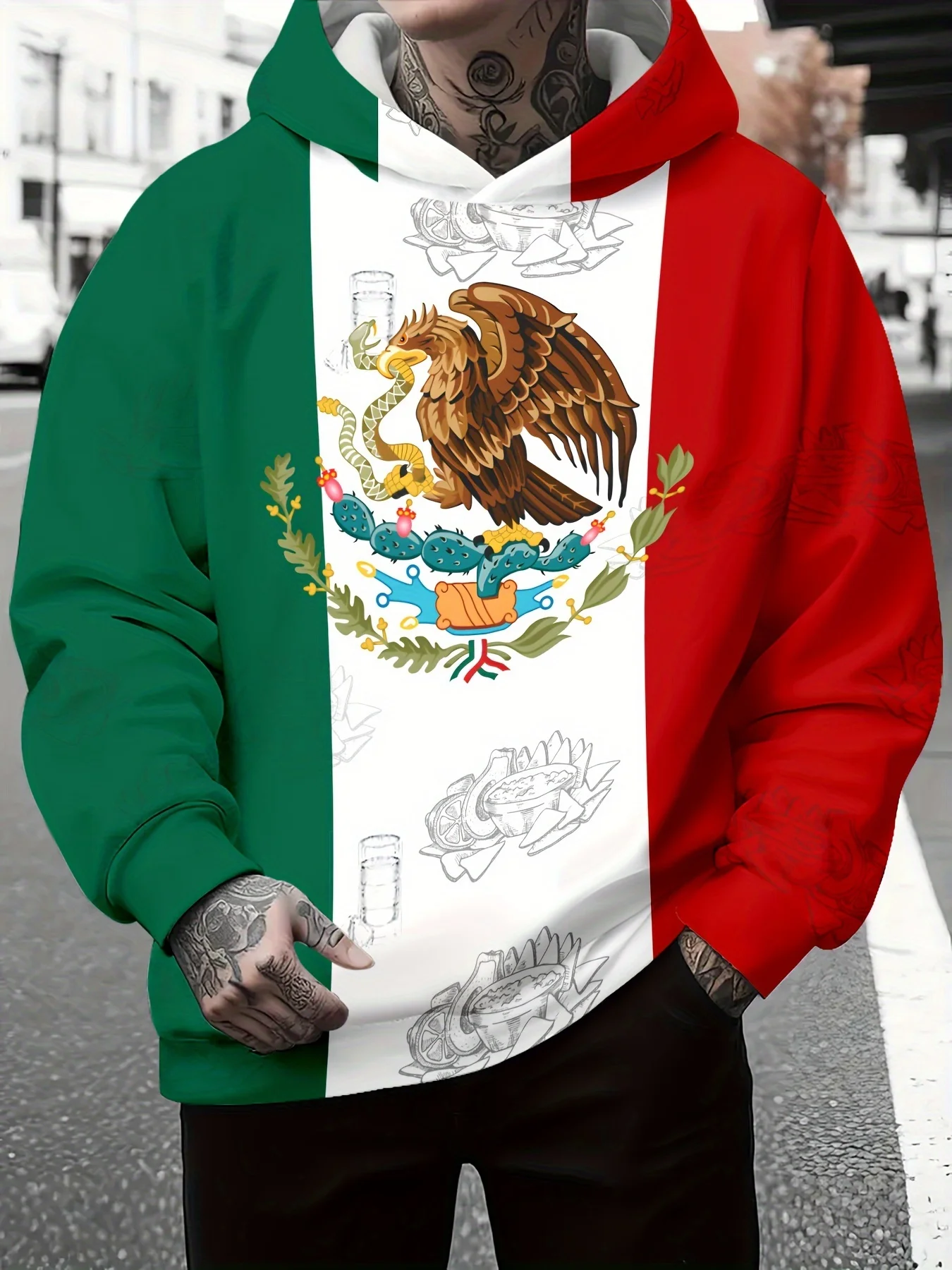 New In Men's Hooded Hoodies 3D Prints Mexico Flag Pattern Sweatshirt Drawstring Sportwear Long Sleeve Tops Casual Men's Clothing
New In Men's Hooded Hoodies 3D Prints Mexico Flag Pattern Sweatshirt Drawstring Sportwear Long Sleeve Tops Casual Men's Clothing