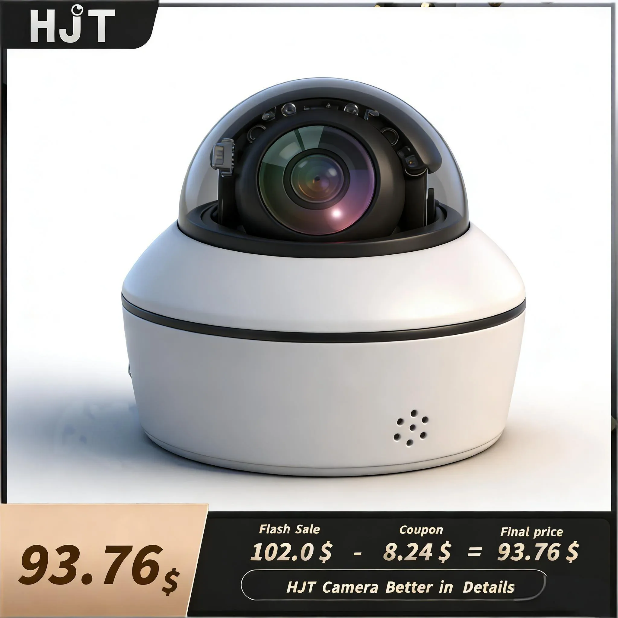 HJT So-ny335 5MP Security IP Camera POE PTZ Dome 5X Auto Zoom Humanoid Tracking Two Way Audio Outdoor With SD Card
HJT So-ny335 5MP Security IP Camera POE PTZ Dome 5X Auto Zoom Humanoid Tracking Two Way Audio Outdoor With SD Card