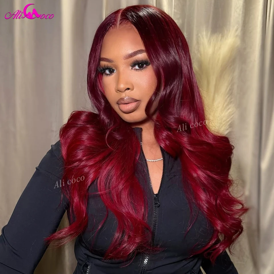 Ombre Burgundy 180 Density Brazilian #99 Red Transparent Lace Front Closure 13X6 Pre Plucked Human Hair Wigs Body Wave for Women
Ombre Burgundy 180 Density Brazilian #99 Red Transparent Lace Front Closure 13X6 Pre Plucked Human Hair Wigs Body Wave for Women