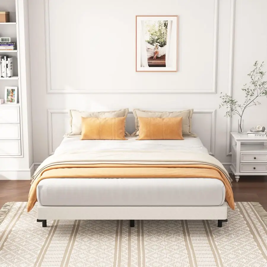 Spring Full Size Bed 6 Inch Heavy Duty Box Spring Mattress Foundation Metal Bed Base with Fabric Cover, Noise Free Easy Assembl
Spring Full Size Bed 6 Inch Heavy Duty Box Spring Mattress Foundation Metal Bed Base with Fabric Cover, Noise Free Easy Assembl