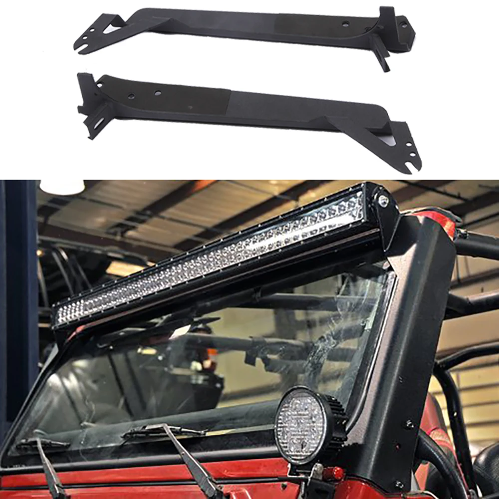 Lantsun J127 50-inch Straight LED Light Bar Windscreen Brackets Mounts for Jeep TJ1997-2006, 1-pair
Lantsun J127 50-inch Straight LED Light Bar Windscreen Brackets Mounts for Jeep TJ1997-2006, 1-pair