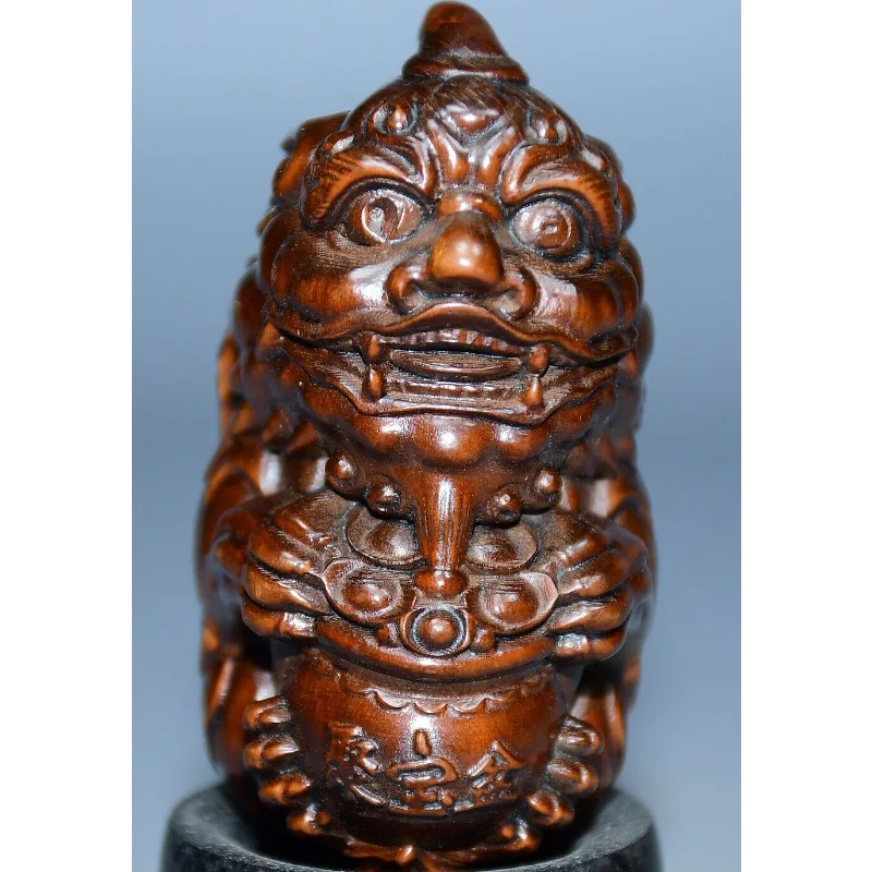 2.4" Collect Chinese Box-wood Carving Animal Beast Holding Treasure Bowl Statue Craft Gift Decoration Home Decore
2.4" Collect Chinese Box-wood Carving Animal Beast Holding Treasure Bowl Statue Craft Gift Decoration Home Decore