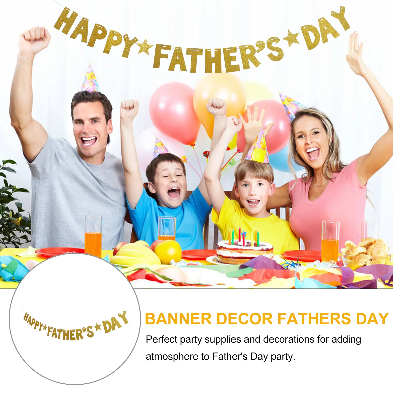 1pc Letter Paper Flag Glittering Design Premium Material Fathers Day Banner Party Decoration Supplies Happy Father's Day
1pc Letter Paper Flag Glittering Design Premium Material Fathers Day Banner Party Decoration Supplies Happy Father's Day
