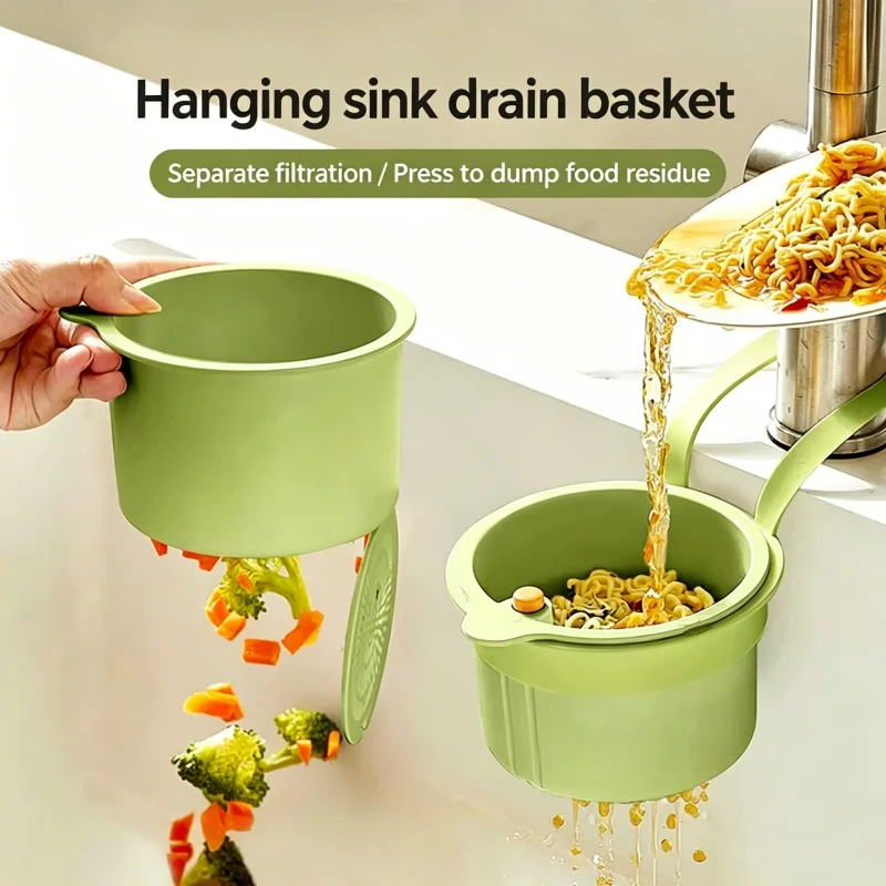 Press-Type Drain Basket Creative Kitchen Sink Hanging Strainer Basket Detachable Openable Bottom Cover Sink Filter Organizer
Press-Type Drain Basket Creative Kitchen Sink Hanging Strainer Basket Detachable Openable Bottom Cover Sink Filter Organizer