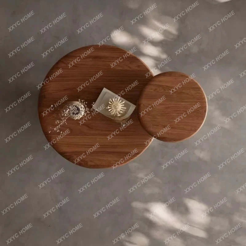 Q walnut round living room home retro creative sofa coffee table
Q walnut round living room home retro creative sofa coffee table