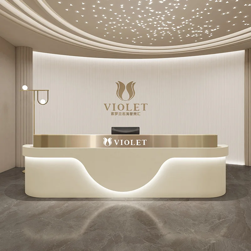Front Standing Reception Counter Checkout Clinic Bakery Reception Counter Grocery Store Bureau Meuble Beauty Salon Furniture
Front Standing Reception Counter Checkout Clinic Bakery Reception Counter Grocery Store Bureau Meuble Beauty Salon Furniture