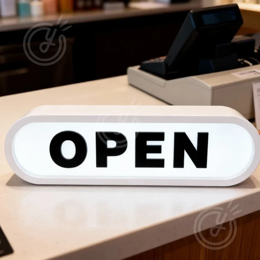 Supermarket Cashiering Light Box Custom OPEN Lightbox Customizable Text Led Sign Small Shop Signage Business Desk Display Logo
Supermarket Cashiering Light Box Custom OPEN Lightbox Customizable Text Led Sign Small Shop Signage Business Desk Display Logo