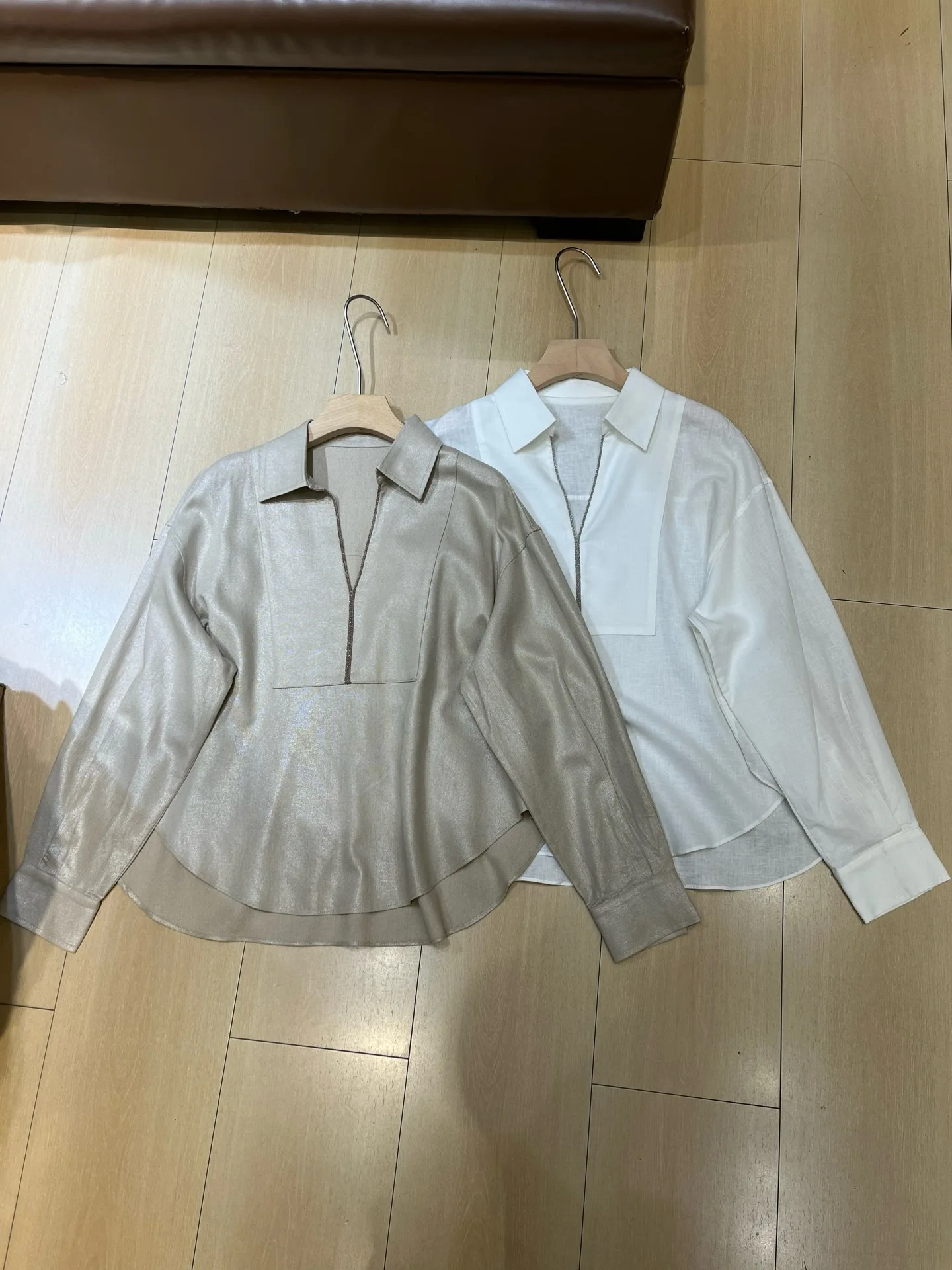 Ladies Collared Half Placket Shirt Long Sleeve Elegant Loose Casual Blouse
Ladies Collared Half Placket Shirt Long Sleeve Elegant Loose Casual Blouse