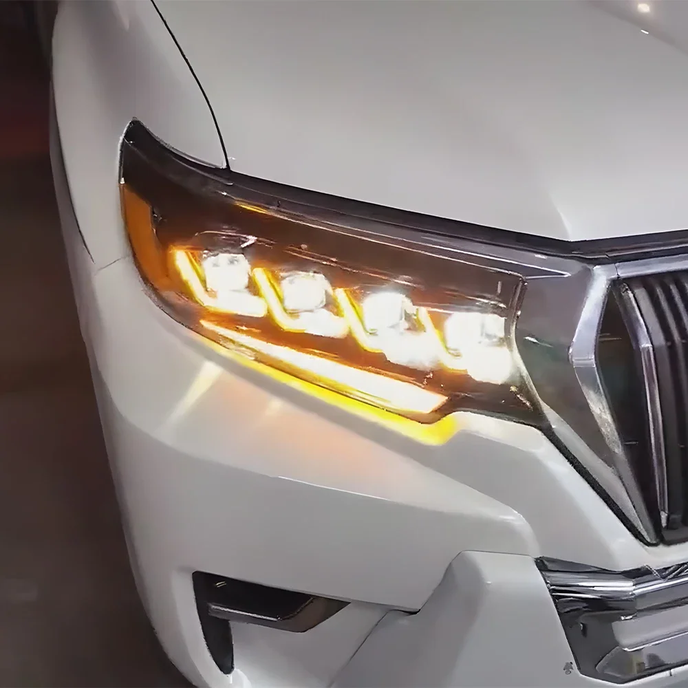 Автомобильные передние фонари для Toyota Prado 2018-2023, светодиодные автомобильные фары в сборе, обновление динамического мерцания, 4, аксессуары для линз проектора
Автомобильные передние фонари для Toyota Prado 2018-2023, светодиодные автомобильные фары в сборе, обновление динамического мерцания, 4, аксессуары для линз проектора