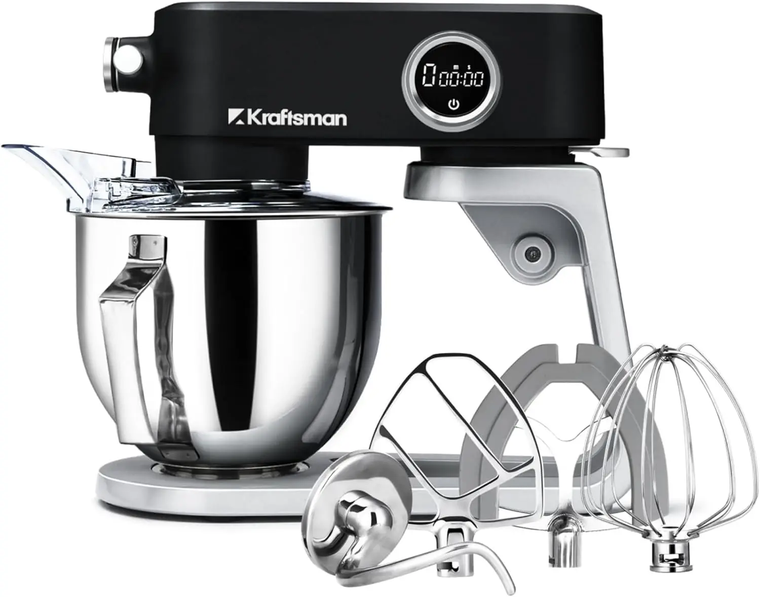 All Metal Stand Mixer 5.3 Quart with 4 Stainless Steel Attachments, Heavy Duty Dough Mixer with DC Motor, Lower Noise, Verstile
All Metal Stand Mixer 5.3 Quart with 4 Stainless Steel Attachments, Heavy Duty Dough Mixer with DC Motor, Lower Noise, Verstile