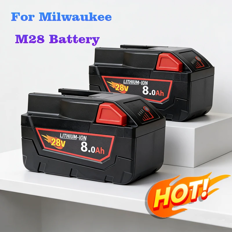 Аккумулятор 28В M28, совместимый с беспроводными электроинструментами Milwaukee M28/V28, универсальная замена 48-11-2830 для угловых шлифовальных машин
Аккумулятор 28В M28, совместимый с беспроводными электроинструментами Milwaukee M28/V28, универсальная замена 48-11-2830 для угловых шлифовальных машин