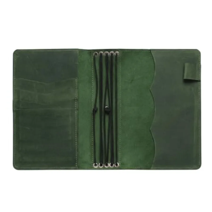 Travelers Leather Notebook Cover A6 Refillable Leather Journal Cover with 5 Elastic Bands, Pen Holder and Pockets, Fits 4.1" x
Travelers Leather Notebook Cover A6 Refillable Leather Journal Cover with 5 Elastic Bands, Pen Holder and Pockets, Fits 4.1" x