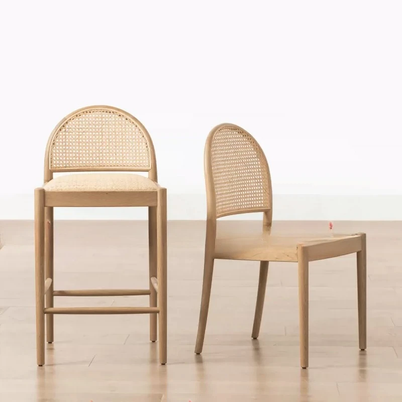 Nordic solid wood rattan bar chair modern simple bar chair high chair home
Nordic solid wood rattan bar chair modern simple bar chair high chair home