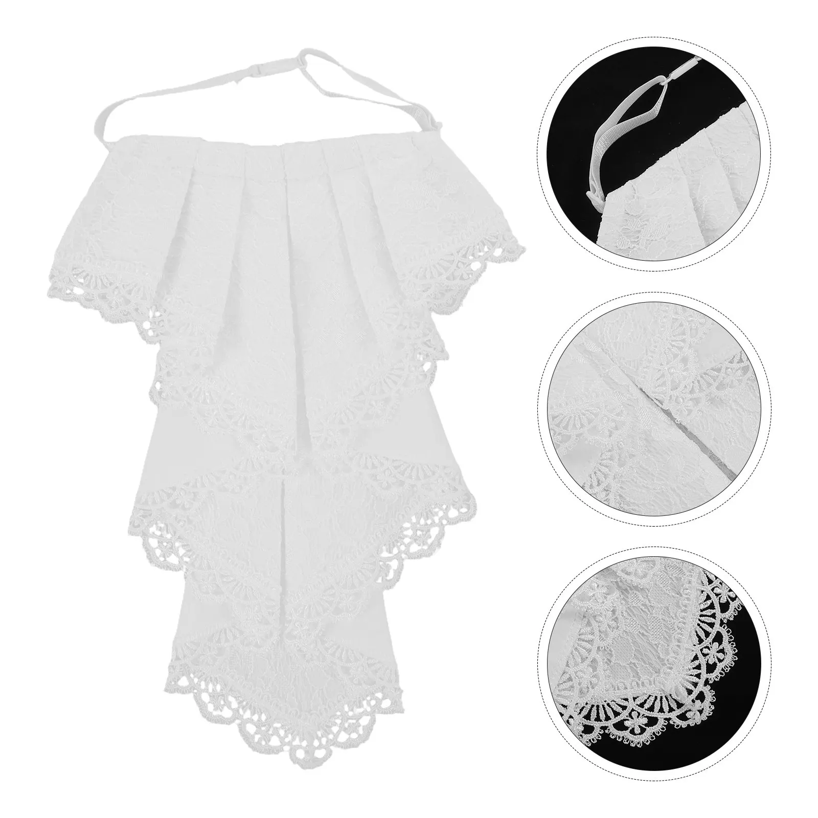 White Fake Collar Retro Scarf Wrap Detachable Ruffled Faux Collar For Women Vintage Party Costume Fashion Accessory
White Fake Collar Retro Scarf Wrap Detachable Ruffled Faux Collar For Women Vintage Party Costume Fashion Accessory