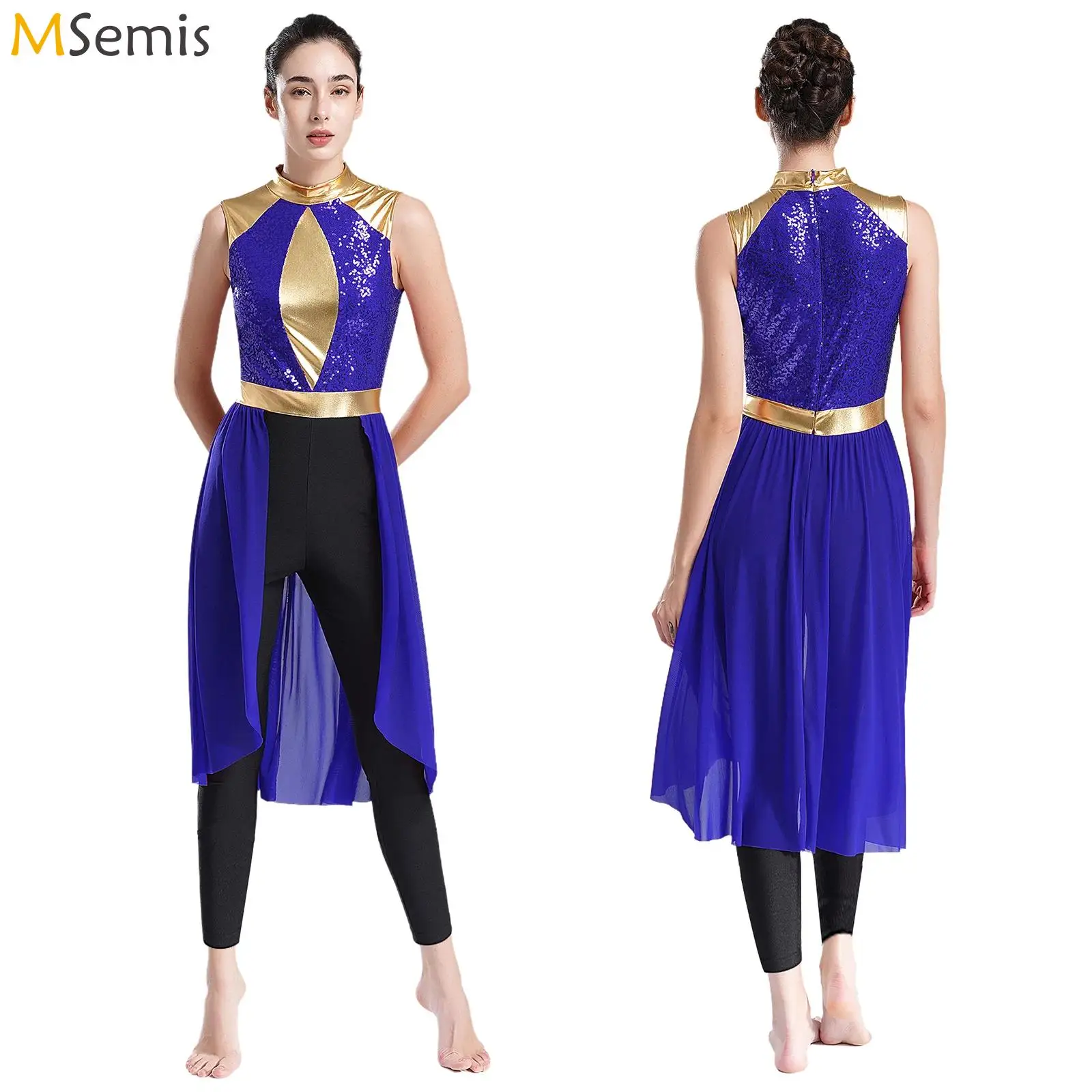 Women Lyrical Dance Dress Sleeveless Ballet Tutu Costume Ballerina Dance Training Costume Jumpsuit Skirted Dancewear Clothes
Women Lyrical Dance Dress Sleeveless Ballet Tutu Costume Ballerina Dance Training Costume Jumpsuit Skirted Dancewear Clothes