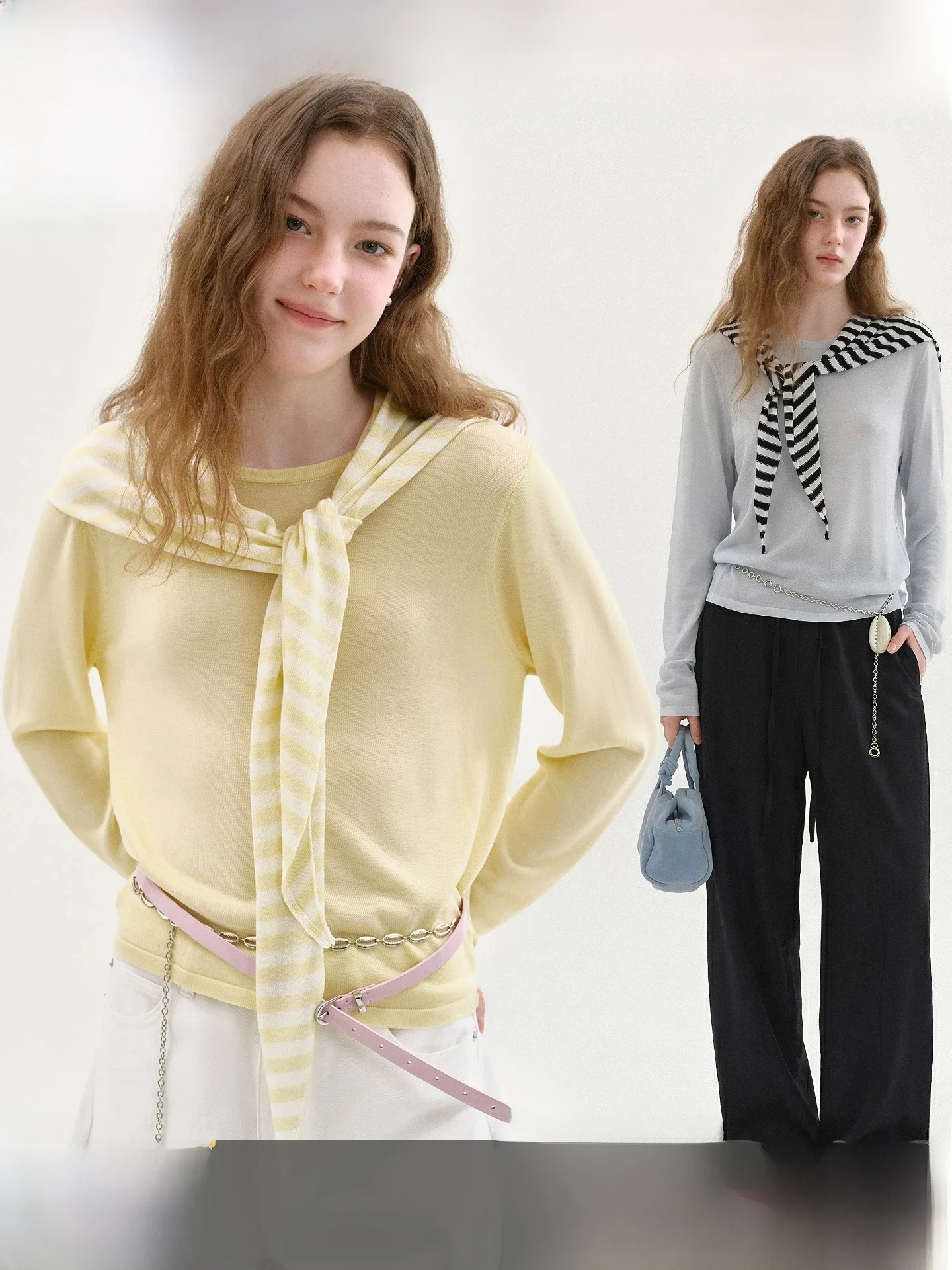 Fano 100 Days Silk Oxygen Knitted Sweater Women's Autumn New Style Yellow Stripe Shoulder Shawl Two-Piece Set Commute Simple ...
Fano 100 Days Silk Oxygen Knitted Sweater Women's Autumn New Style Yellow Stripe Shoulder Shawl Two-Piece Set Commute Simple ...