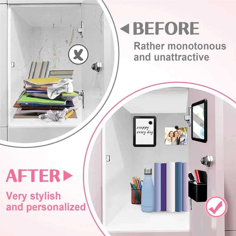 Compact Locker Accessory Kit-Girl Back To School Supplie,Magnetic Whiteboard Mirror Dry Erase Marker Holder And School Supplie
Compact Locker Accessory Kit-Girl Back To School Supplie,Magnetic Whiteboard Mirror Dry Erase Marker Holder And School Supplie