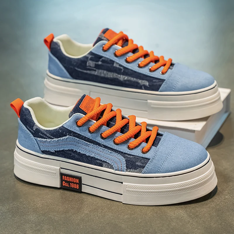 New Men's Thick Soled Canvas Shoes in Plus Size 39-46, Trendy and Personalized Lace Up Low Cut Casual Board Shoes
New Men's Thick Soled Canvas Shoes in Plus Size 39-46, Trendy and Personalized Lace Up Low Cut Casual Board Shoes