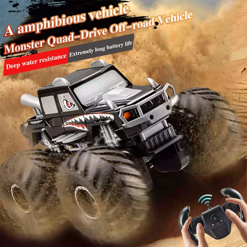 New 4WD RC Off-road Vehicle Bestseller Amphibious All-Terrain Car 2.4G Waterproof Monster Large Truck Remote Control Toy For Kid
New 4WD RC Off-road Vehicle Bestseller Amphibious All-Terrain Car 2.4G Waterproof Monster Large Truck Remote Control Toy For Kid