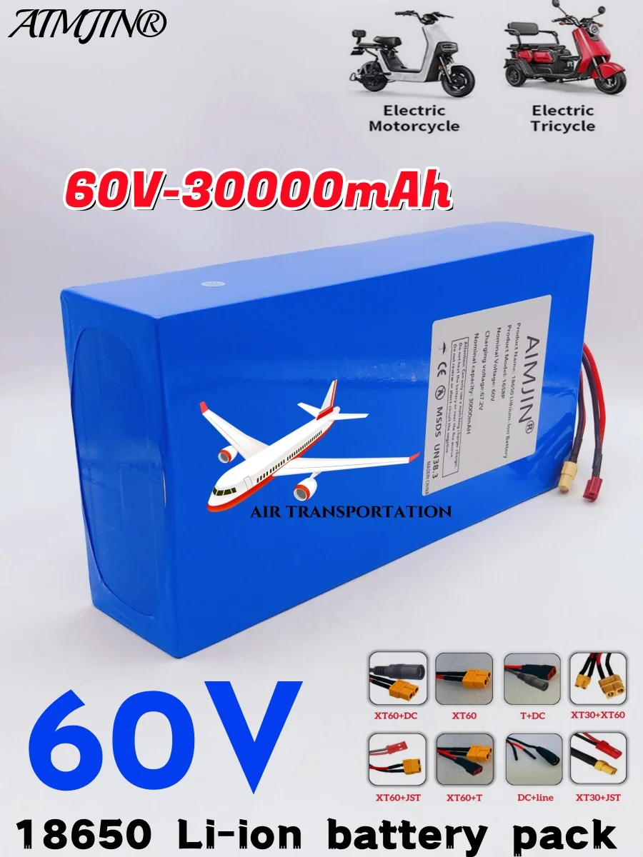 100%New 16S8P 60V 30Ah 18650 lithium battery pack 0-3000W high-power built-in BMS scooter motorcycle charging battery pack
100%New 16S8P 60V 30Ah 18650 lithium battery pack 0-3000W high-power built-in BMS scooter motorcycle charging battery pack