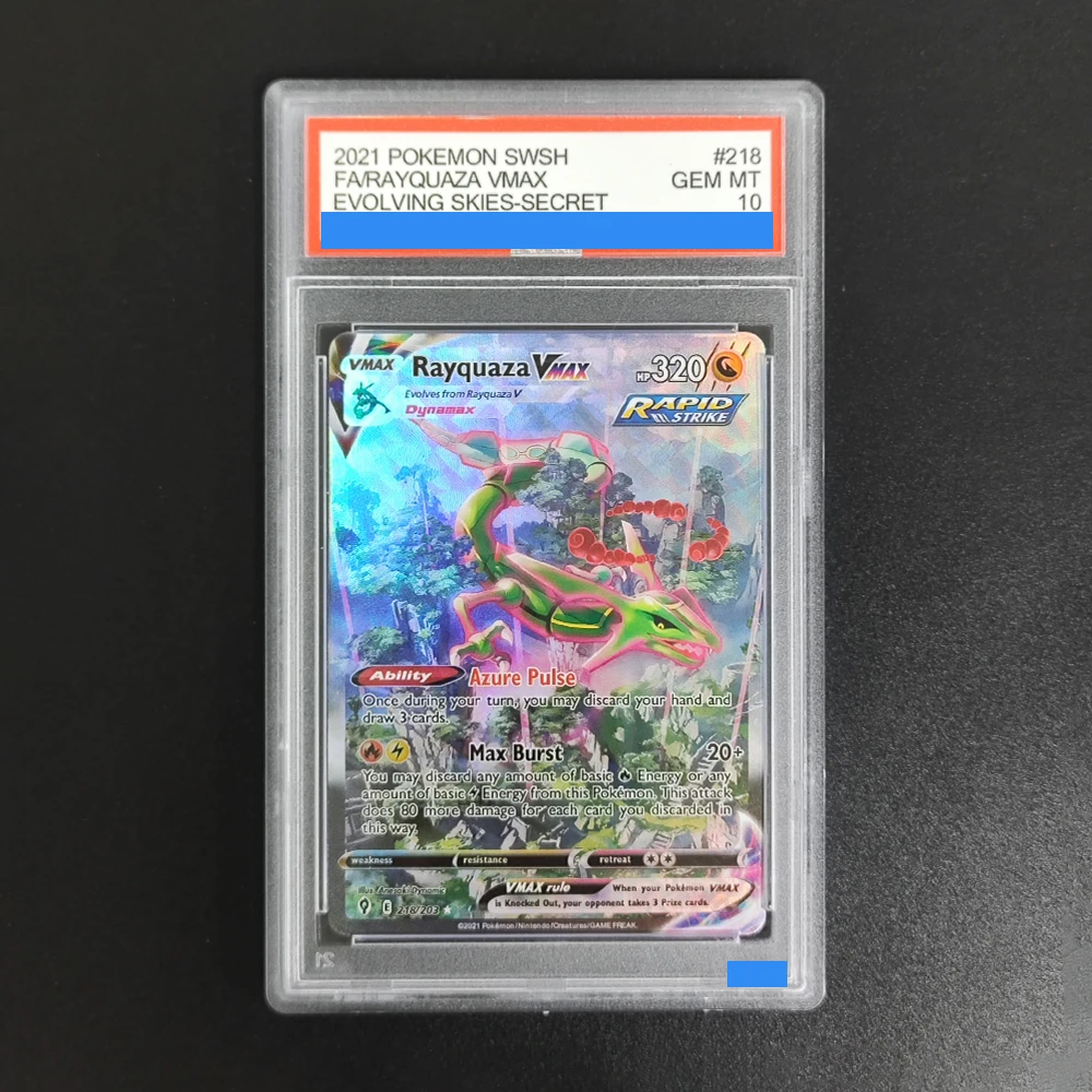 Прокси-карта POKEMON SWORD & SHIELD EVOLVING SKIES # Коллекционная игровая карта 218 RAYQUAZA VMAX 218/203 с аутентификацией и оценкой 10
Прокси-карта POKEMON SWORD & SHIELD EVOLVING SKIES # Коллекционная игровая карта 218 RAYQUAZA VMAX 218/203 с аутентификацией и оценкой 10