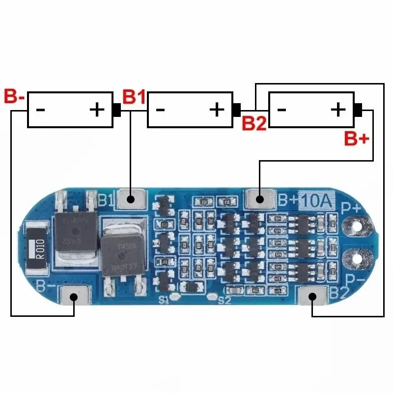 10PCS 3S 10A Li-ion Lithium Battery 18650 Charger Protection Board 11.1V 12.6V
10PCS 3S 10A Li-ion Lithium Battery 18650 Charger Protection Board 11.1V 12.6V