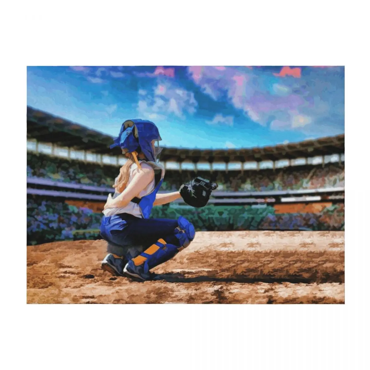 Softball Catcher And Stadium Painting Throw Blanket warm winter Giant Sofa Shaggy Hairys Blankets
Softball Catcher And Stadium Painting Throw Blanket warm winter Giant Sofa Shaggy Hairys Blankets