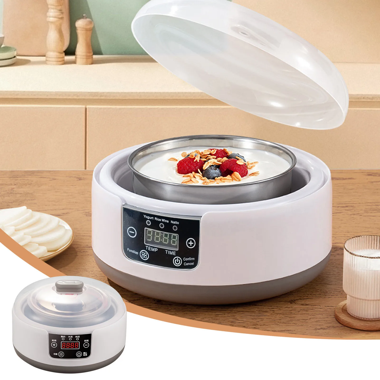 Yogurt Machine With Adjustable Temperature And Time Control,Yogurt Machine Automatic Digital,Constant Temperature Kitchen Gifts
Yogurt Machine With Adjustable Temperature And Time Control,Yogurt Machine Automatic Digital,Constant Temperature Kitchen Gifts