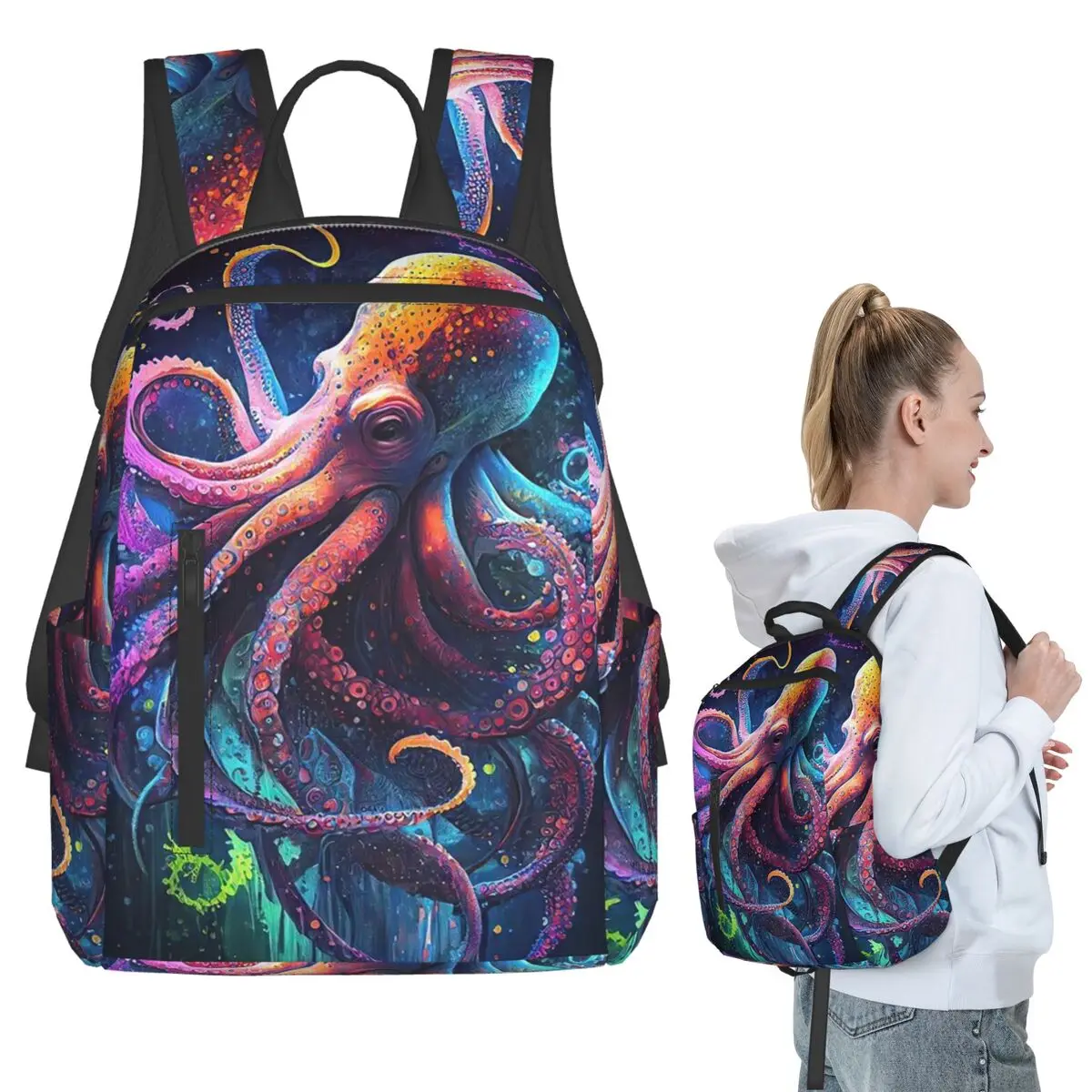 Dreamy Neon Octopus Backpack Student BookBag Kids School Bag Laptop Shoulder Bags Boys Girls
Dreamy Neon Octopus Backpack Student BookBag Kids School Bag Laptop Shoulder Bags Boys Girls