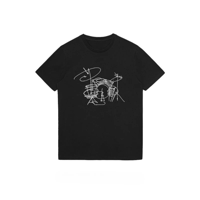 Abstract Rock Style Creative Lines Graffiti Drum Stand Short Sleeved Men's Loose Cotton Round Neck T-shirt Women 2025 Summer
Abstract Rock Style Creative Lines Graffiti Drum Stand Short Sleeved Men's Loose Cotton Round Neck T-shirt Women 2025 Summer
