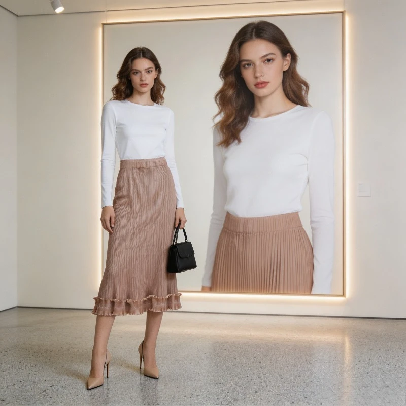 Miyake Pleated Skirt Summer 2026 New Pleated Casual Fashion Artistic High Waist Straight Hem Ruffled Skirt for Women Pleat
Miyake Pleated Skirt Summer 2026 New Pleated Casual Fashion Artistic High Waist Straight Hem Ruffled Skirt for Women Pleat