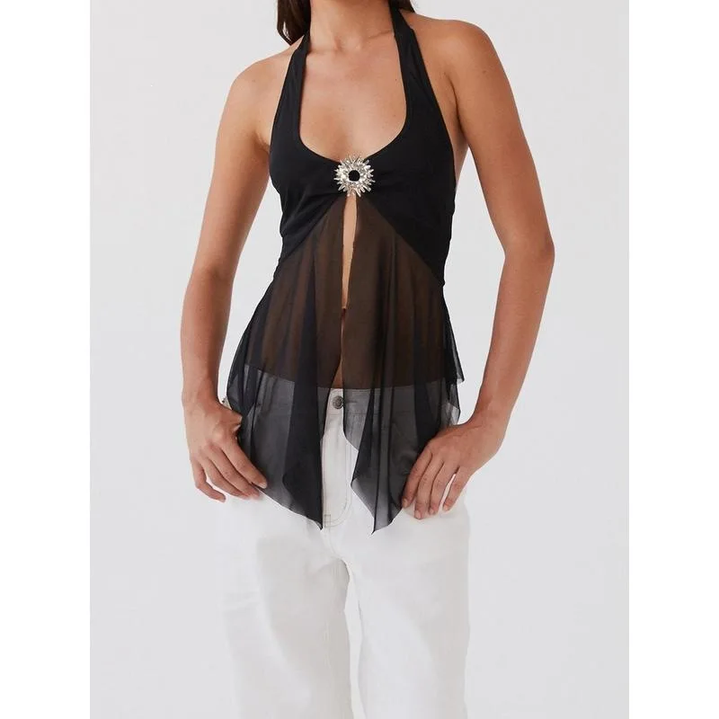 Sexy Halter Mesh Top Strap Cross-Border Women's Vest Strapless Bralette Breathable Summer Crop Top Trendy Streetwear
Sexy Halter Mesh Top Strap Cross-Border Women's Vest Strapless Bralette Breathable Summer Crop Top Trendy Streetwear