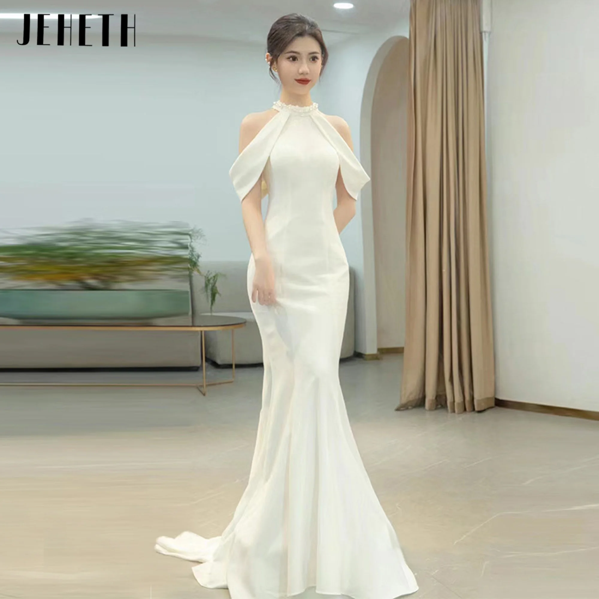 Light Wedding Dresses High-End Sexy Bridal Temperament Neck Hanging Engagement Mermaid Dress Light Luxury Niche 2025 Customized
Light Wedding Dresses High-End Sexy Bridal Temperament Neck Hanging Engagement Mermaid Dress Light Luxury Niche 2025 Customized