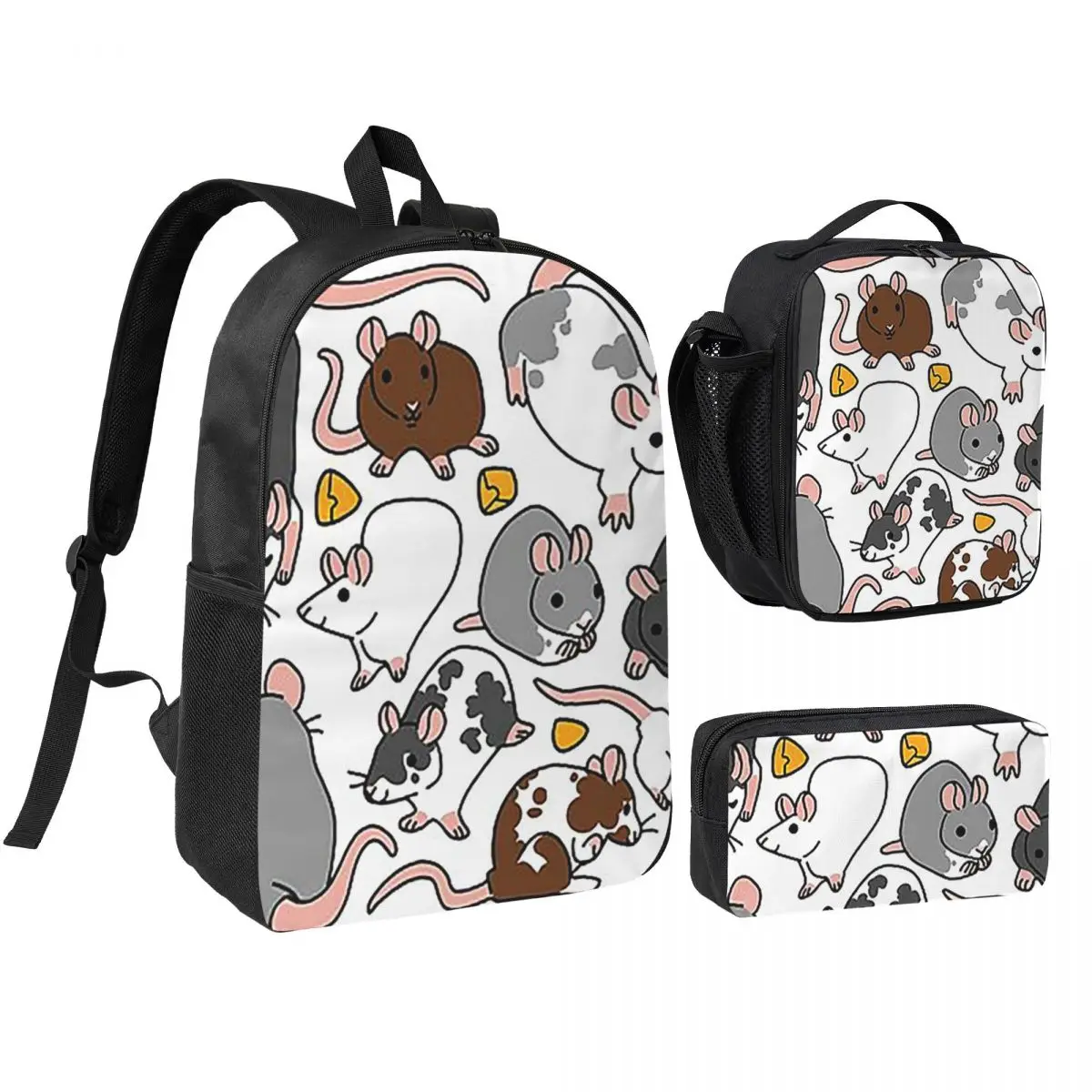 Rat Pack Backpack Student Boys Girls BookBag School Bag Computer Shoulder Bags 3ps Insulated Lunch Bag Pencil Case
Rat Pack Backpack Student Boys Girls BookBag School Bag Computer Shoulder Bags 3ps Insulated Lunch Bag Pencil Case