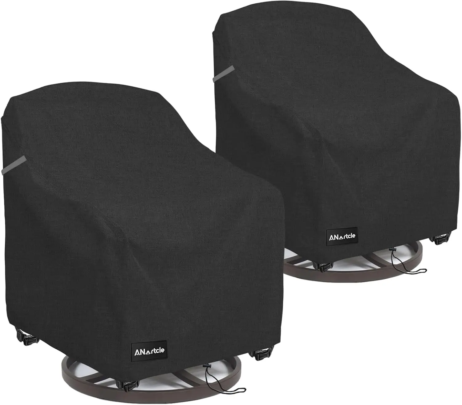 Waterproof Swivel Patio Chair Covers 2 Pack, Heavy Duty Outdoor Furniture Protector, 30x34x38.5 Inches, Black
Waterproof Swivel Patio Chair Covers 2 Pack, Heavy Duty Outdoor Furniture Protector, 30x34x38.5 Inches, Black
