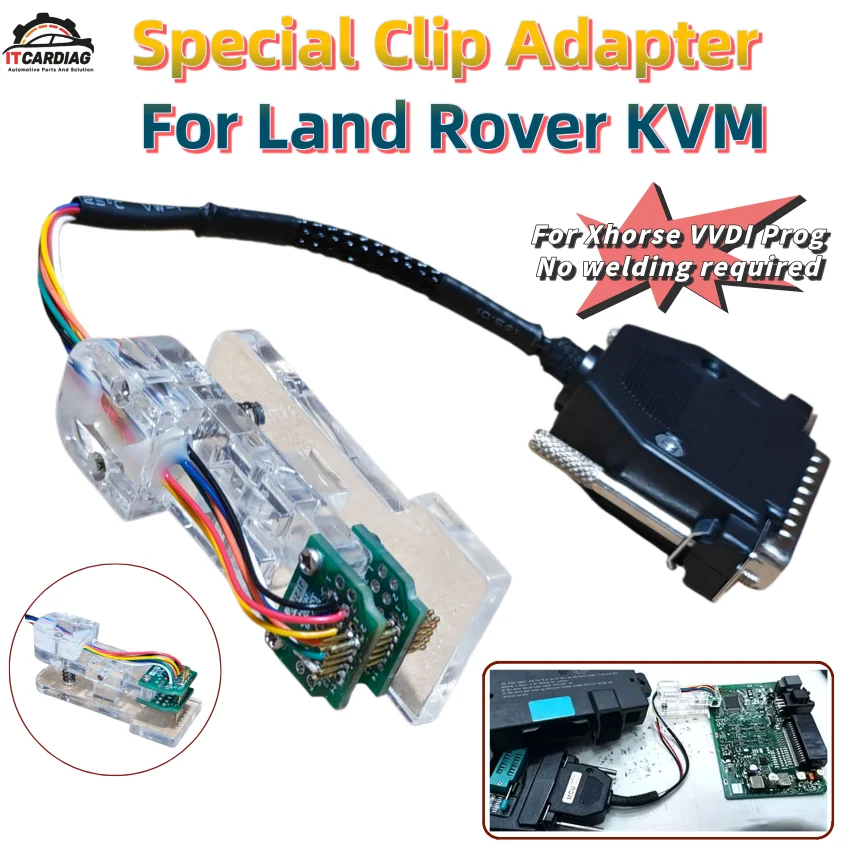 No Soldering Special Clip Adapter Fit for Land Rover New KVM Module, Auto Diagnostic Clip Compatible with Xhorse VVDI Prog
No Soldering Special Clip Adapter Fit for Land Rover New KVM Module, Auto Diagnostic Clip Compatible with Xhorse VVDI Prog