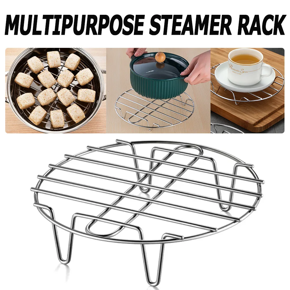 Round Roasting Rack Air Fryer Accessory Stainless Steel Cooking Rack Round Kitchen Steel Single-Layer Grill Rack Grid Steaming
Round Roasting Rack Air Fryer Accessory Stainless Steel Cooking Rack Round Kitchen Steel Single-Layer Grill Rack Grid Steaming