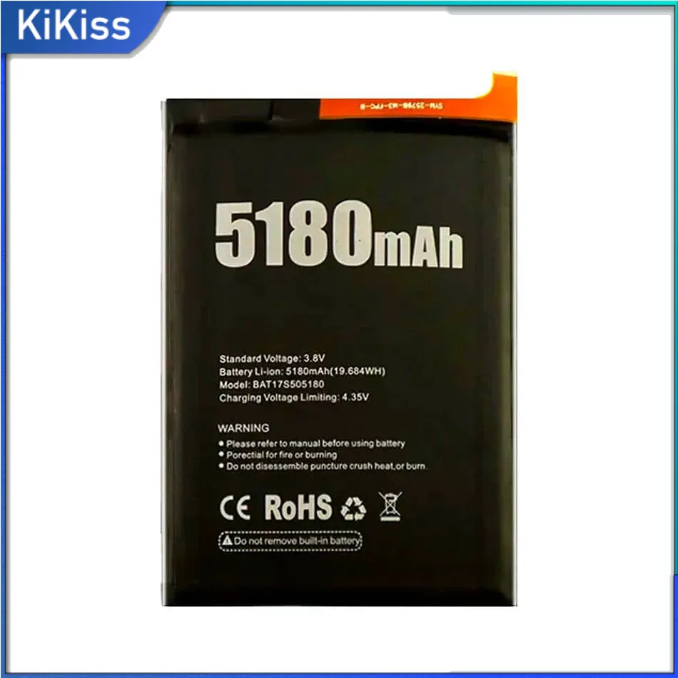 Прочный аккумулятор для мобильного телефона емкостью 5180 мАч для Doogee S50 Batteria BAT17S505180
Прочный аккумулятор для мобильного телефона емкостью 5180 мАч для Doogee S50 Batteria BAT17S505180