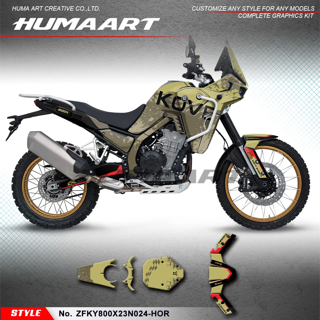 HUMAART Racing Motorcycle Graphics Stickers Complete for KOVE 800X PRO 800X Rally Travel/Touring Edition, ZFKY800X23N024-HOR
HUMAART Racing Motorcycle Graphics Stickers Complete for KOVE 800X PRO 800X Rally Travel/Touring Edition, ZFKY800X23N024-HOR