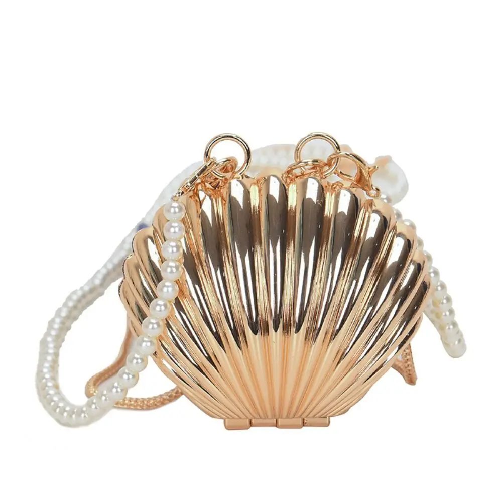 High Quality Luxury Women Dinner Bag Shell Shape Crossbody Bag Mini Shoulder Bag Pearl Chain Fashion Lipstick Bag Summer
High Quality Luxury Women Dinner Bag Shell Shape Crossbody Bag Mini Shoulder Bag Pearl Chain Fashion Lipstick Bag Summer