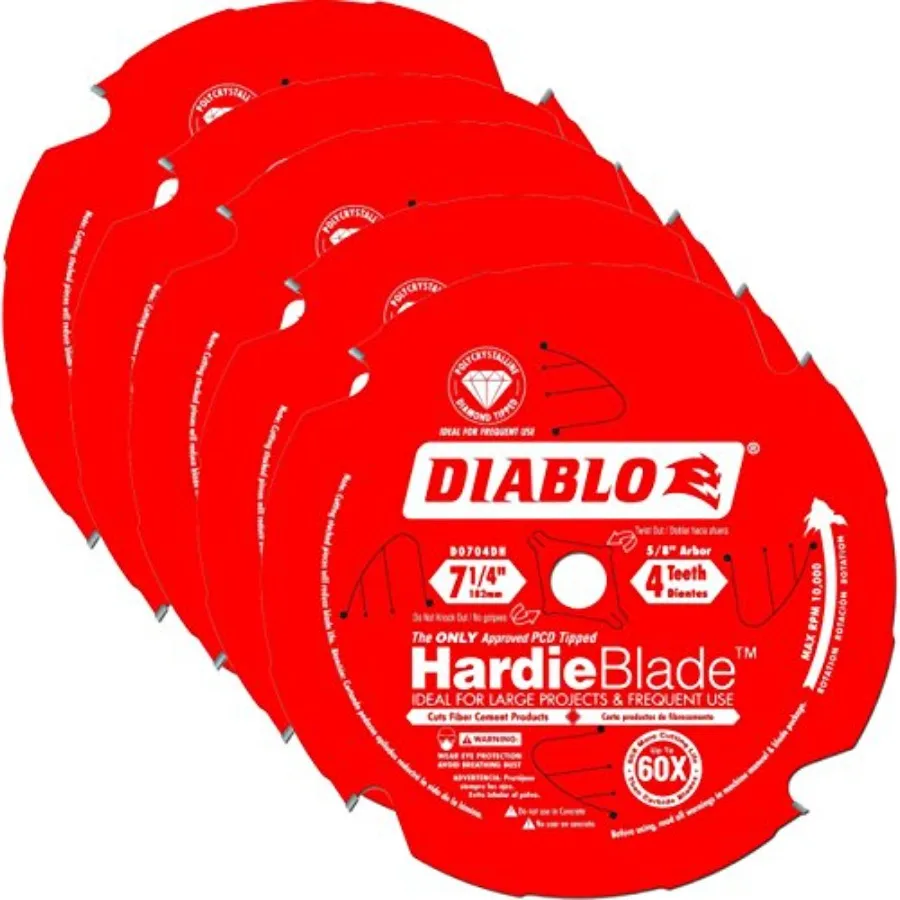Diablo D0704DH 7-1/4" PCD Tipped Diablo Circular Saw HardieBlade
Diablo D0704DH 7-1/4" PCD Tipped Diablo Circular Saw HardieBlade
