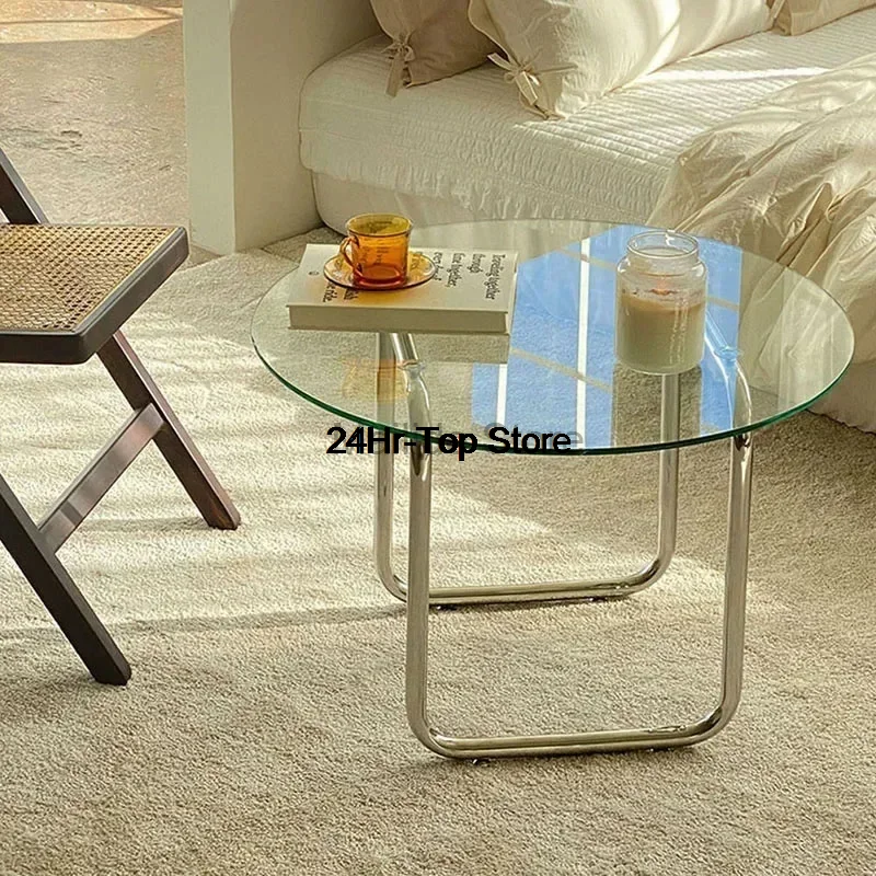 Nordic Glass Coffee Tables light luxury Living Room Furniture Modern Home Transparent Low Table Minimalist Round sofa Side Table
Nordic Glass Coffee Tables light luxury Living Room Furniture Modern Home Transparent Low Table Minimalist Round sofa Side Table