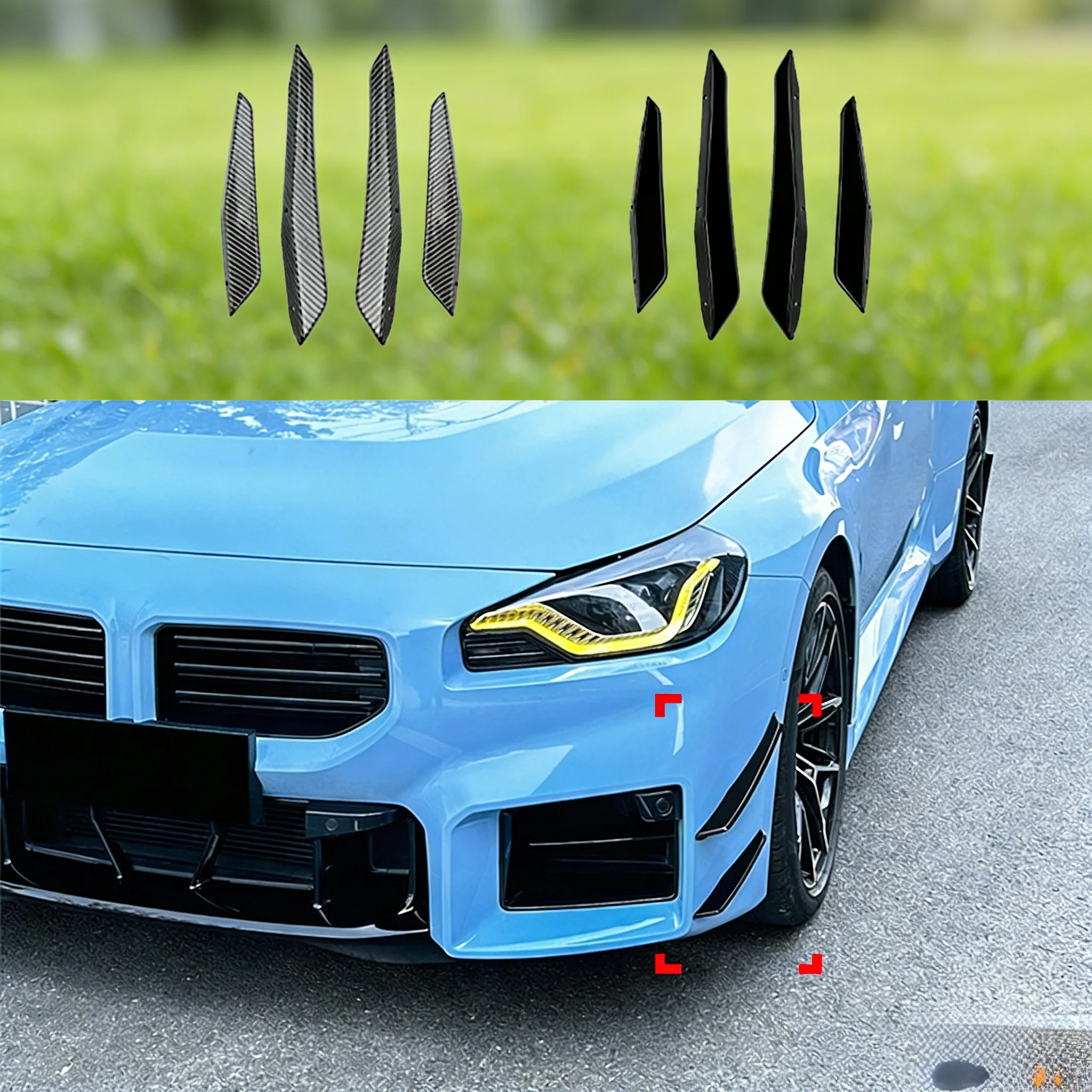 A55E-Car Front Bumper Side Splitter Spoiler Fog Lamp Side Spoiler Trim For BMW 2 Series M2 G87 2023+
A55E-Car Front Bumper Side Splitter Spoiler Fog Lamp Side Spoiler Trim For BMW 2 Series M2 G87 2023+