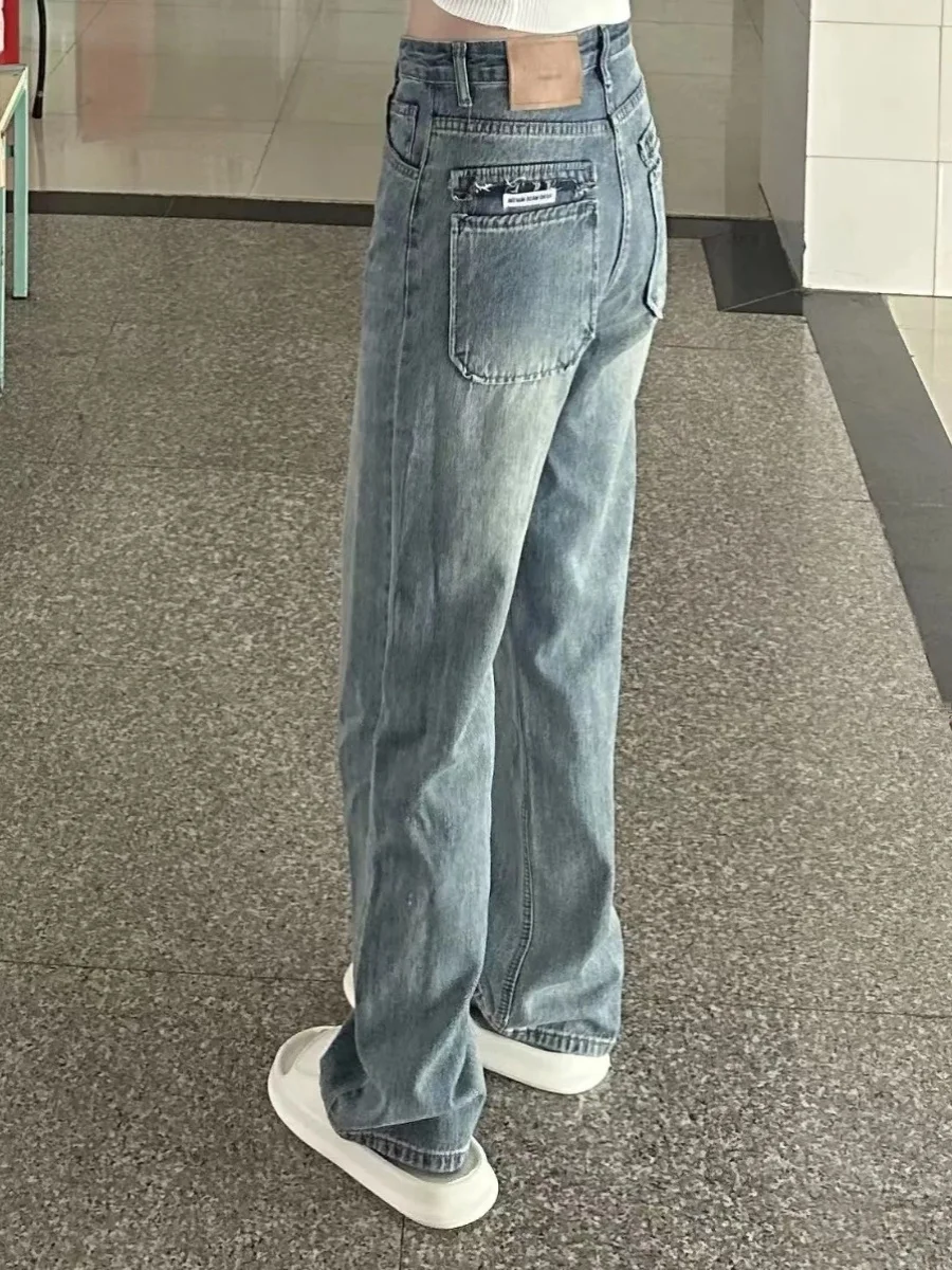 High Waist Straight Leg Blue Jeans Women plus Size Loose Fit Versatile Autumn Winter Long Pants Slimming Design Floor-Length
High Waist Straight Leg Blue Jeans Women plus Size Loose Fit Versatile Autumn Winter Long Pants Slimming Design Floor-Length