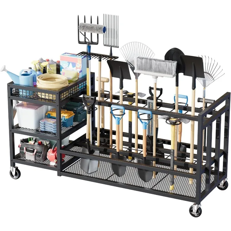 Garden Tool Rack with Storage Hooks for Long-Handled Tools/Rakes/Brooms/Shovels,Heavy
Garden Tool Rack with Storage Hooks for Long-Handled Tools/Rakes/Brooms/Shovels,Heavy