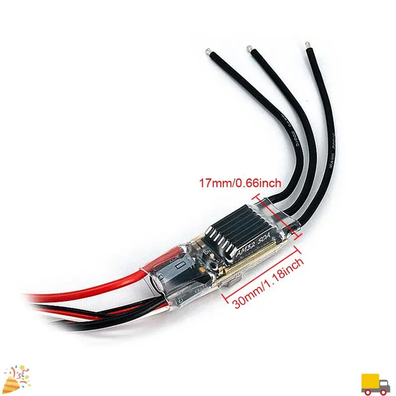 RC Crawler ESC 50A Brushless AM32 2-6S BEC 5.2-8.2V Adjustable For 1/8 1/10 Scale Cars Axial SCX10 Traxxas TRX-4 TRX-6
RC Crawler ESC 50A Brushless AM32 2-6S BEC 5.2-8.2V Adjustable For 1/8 1/10 Scale Cars Axial SCX10 Traxxas TRX-4 TRX-6